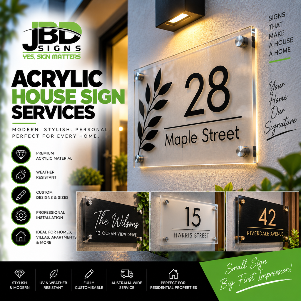 Acrylic House Sign